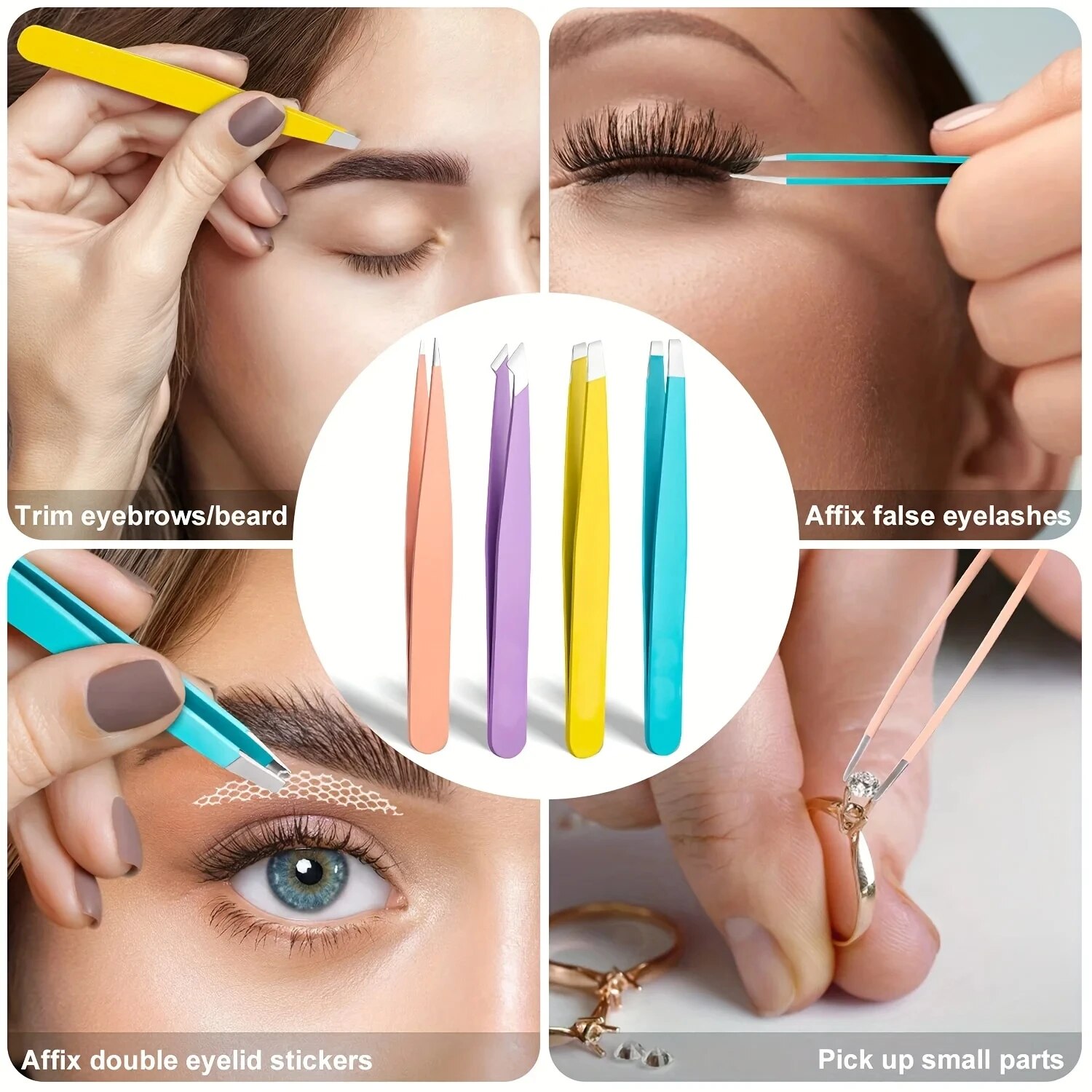 Beauty - Makeup - Eyes - Renkli Kaş Cımbızı Saç Güzellik İnce