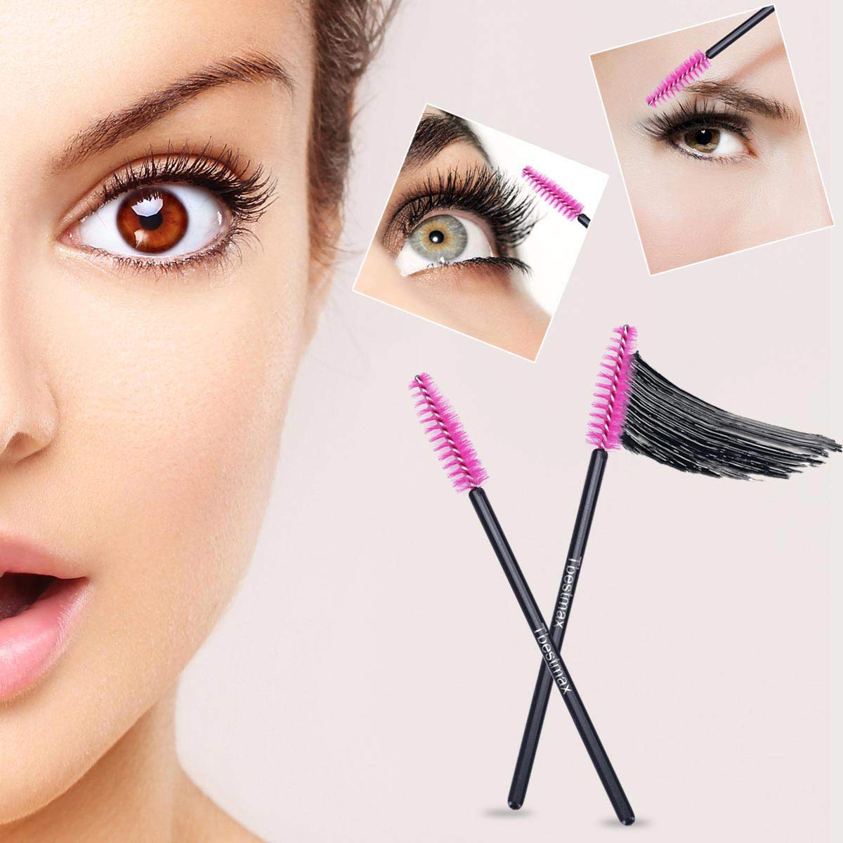 500 adet Kirpik Fırçaları Değn - Beauty Makeup Background incelemesi ve fiyatı